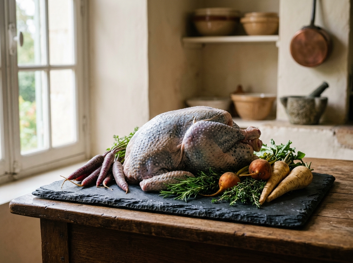 Pintade fermière (~1,5 kg)