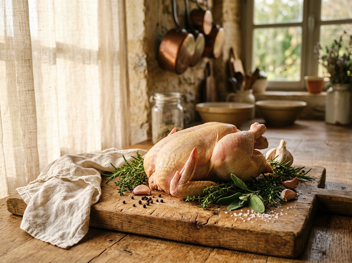 Poulet fermier entier (~1,8 kg)